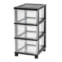 Havenstay Hs Plastic 3 Drawer Narrow Cart Black