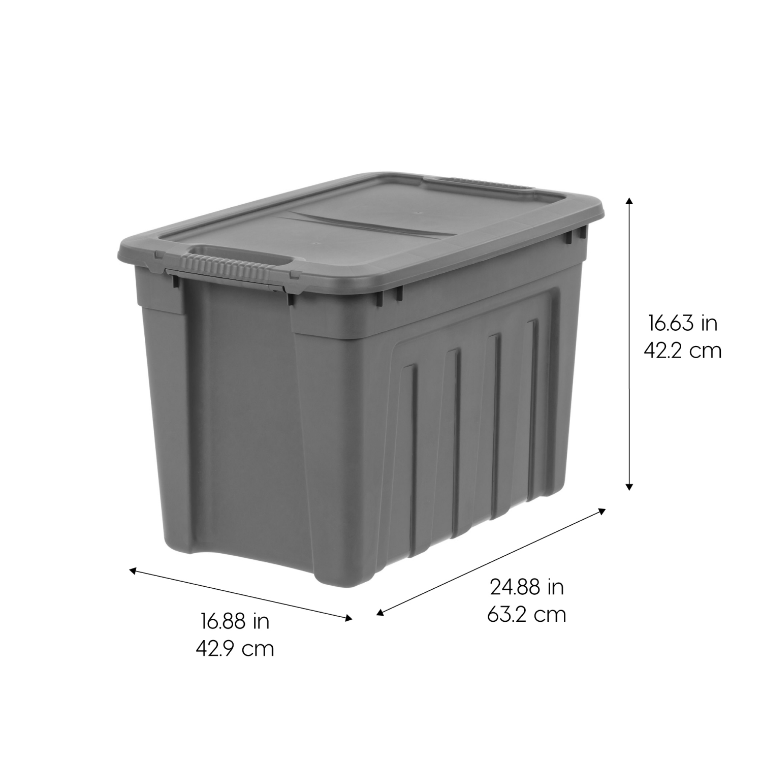slide 2 of 6, Havenstay Hs Non Latching Utility Tote 20 Gal Gray, 20 gal