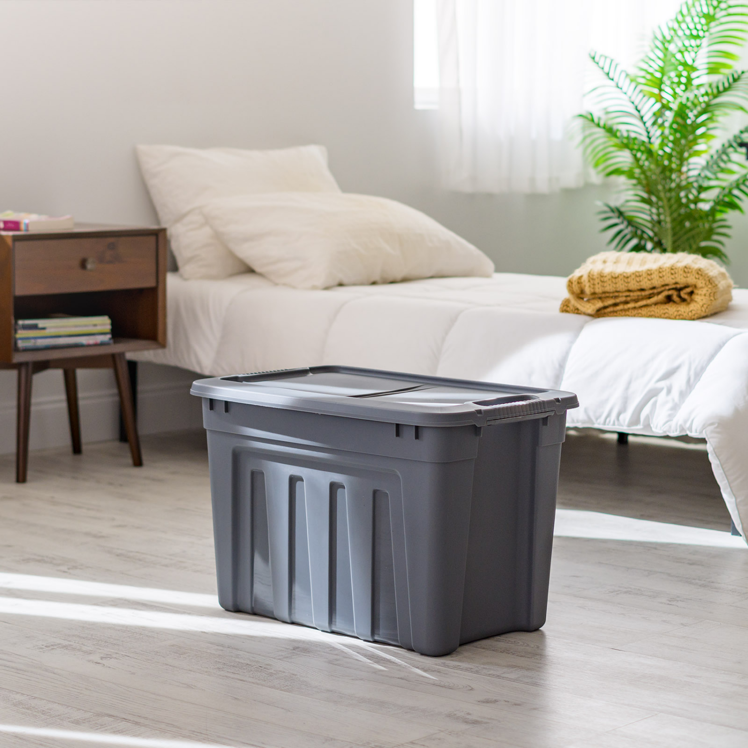 slide 3 of 6, Havenstay Hs Non Latching Utility Tote 20 Gal Gray, 20 gal