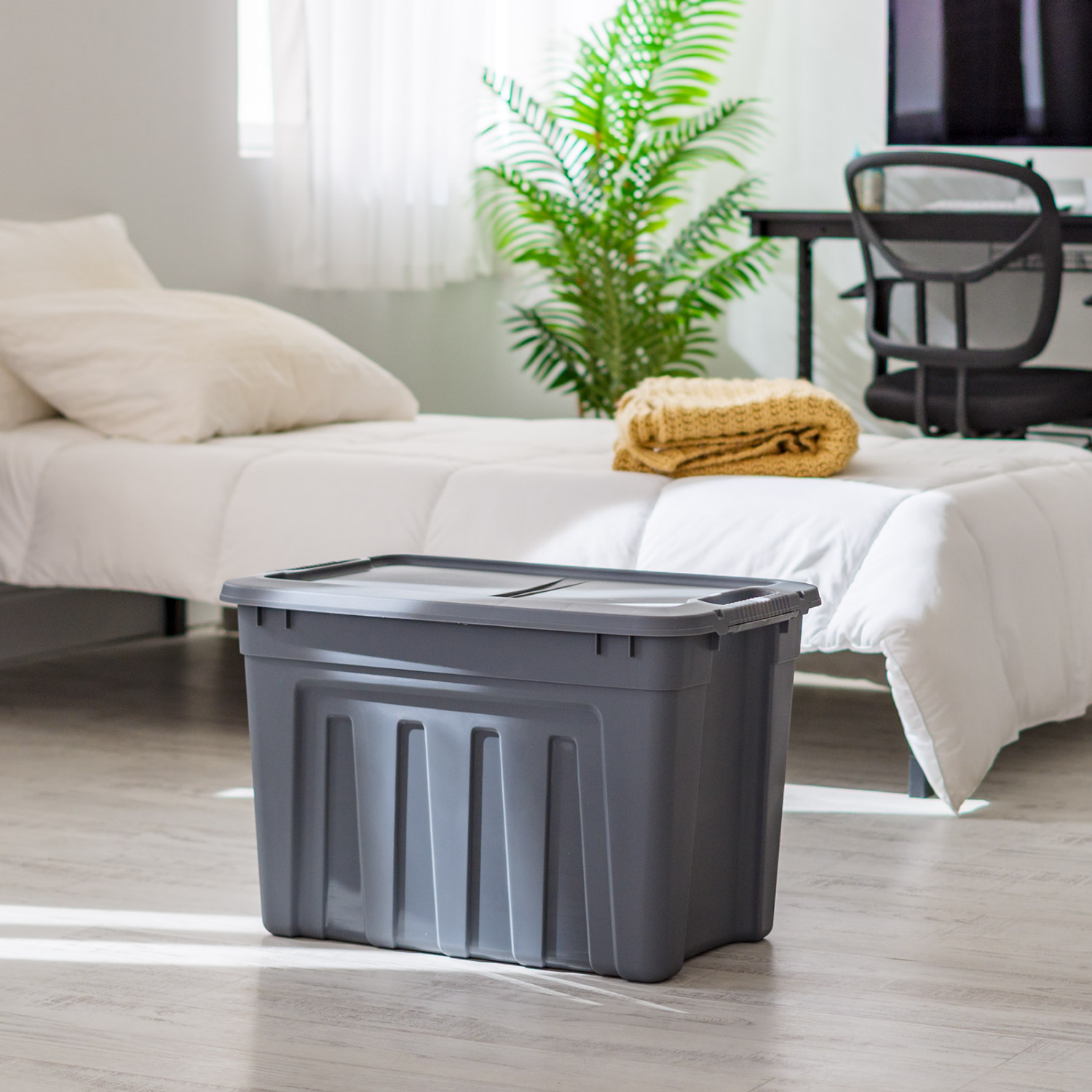 slide 4 of 6, Havenstay Hs Non Latching Utility Tote 20 Gal Gray, 20 gal