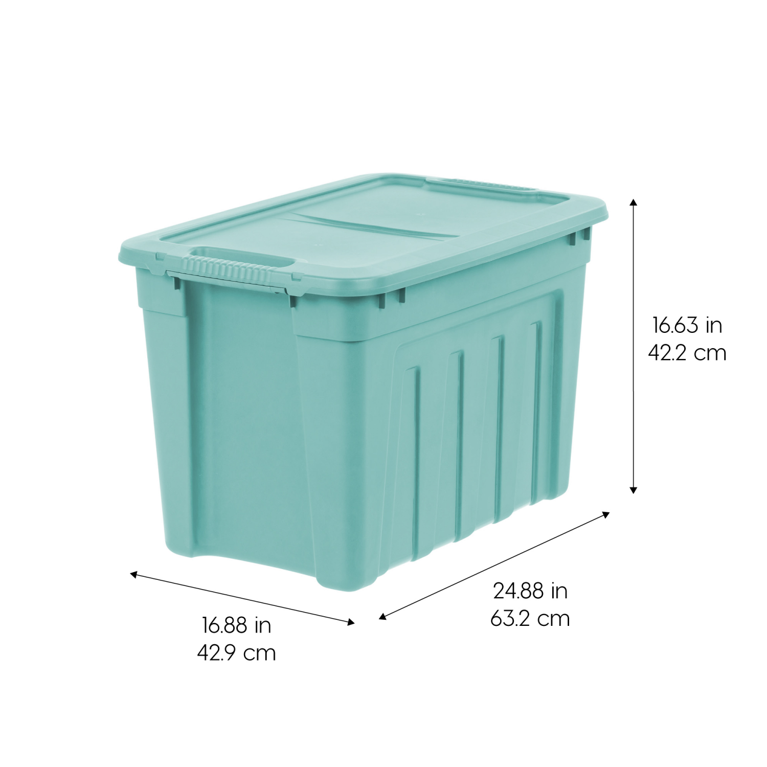slide 2 of 7, Havenstay Hs Non Latching Utility Tote 20 Gal Teal, 20 gal