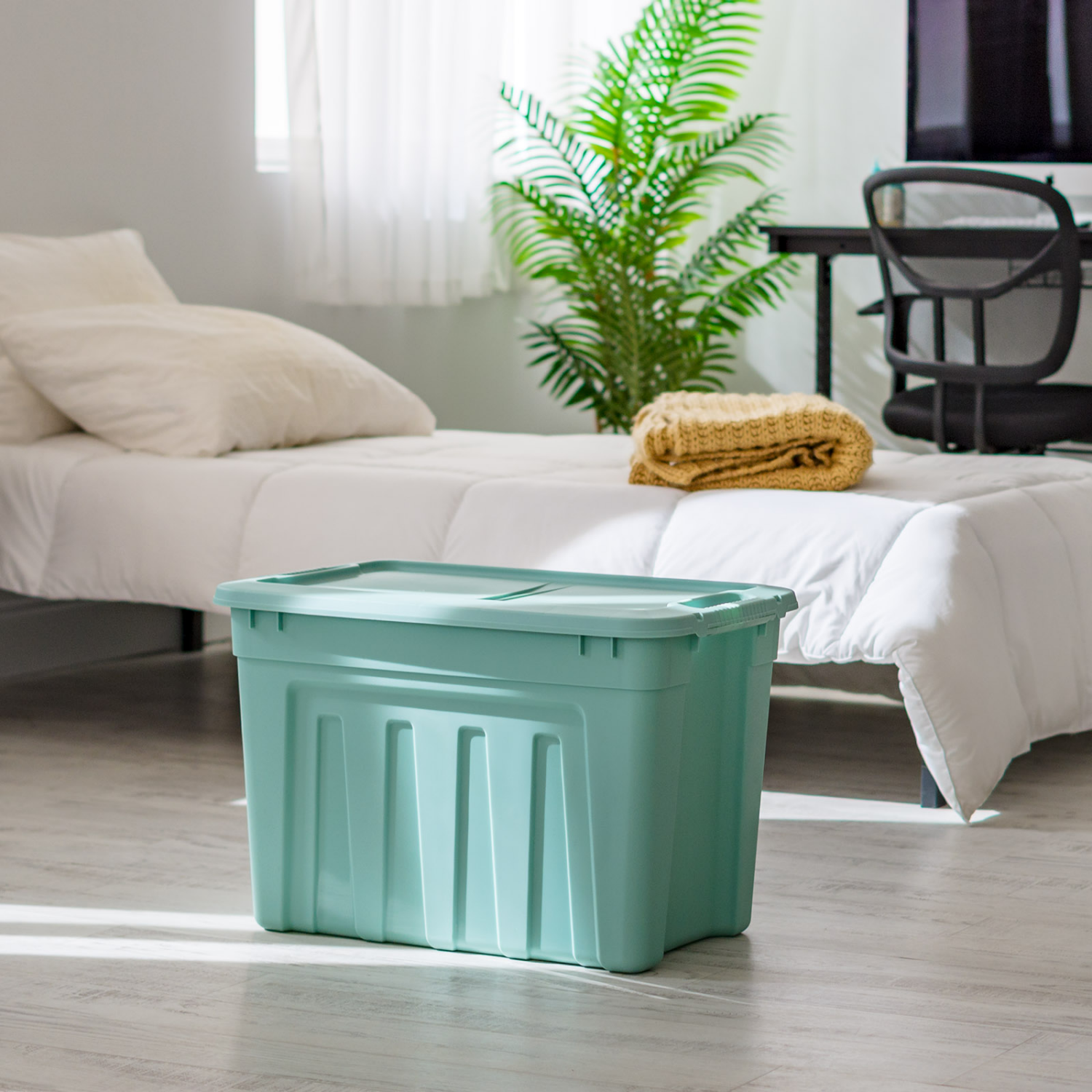 slide 5 of 7, Havenstay Hs Non Latching Utility Tote 20 Gal Teal, 20 gal