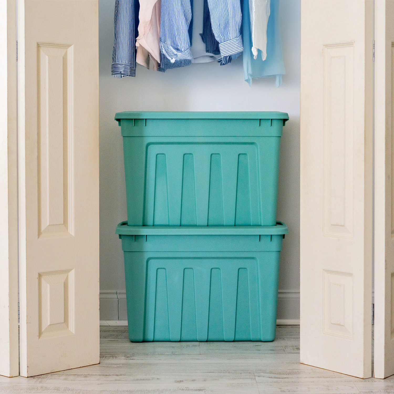 slide 7 of 7, Havenstay Hs Non Latching Utility Tote 20 Gal Teal, 20 gal