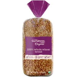 True Goodness Organic Whole Wheat Bread, 20 oz