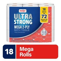 Meijer Ultra Strong Mega Rolls Bath Tissue