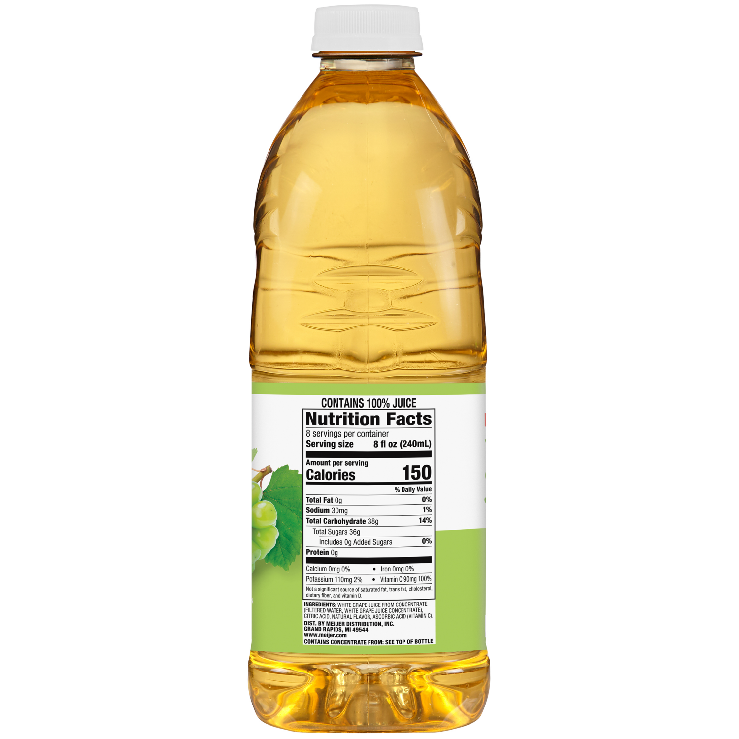slide 3 of 3, Meijer 100% Juice White Grape 64Oz, 64 oz