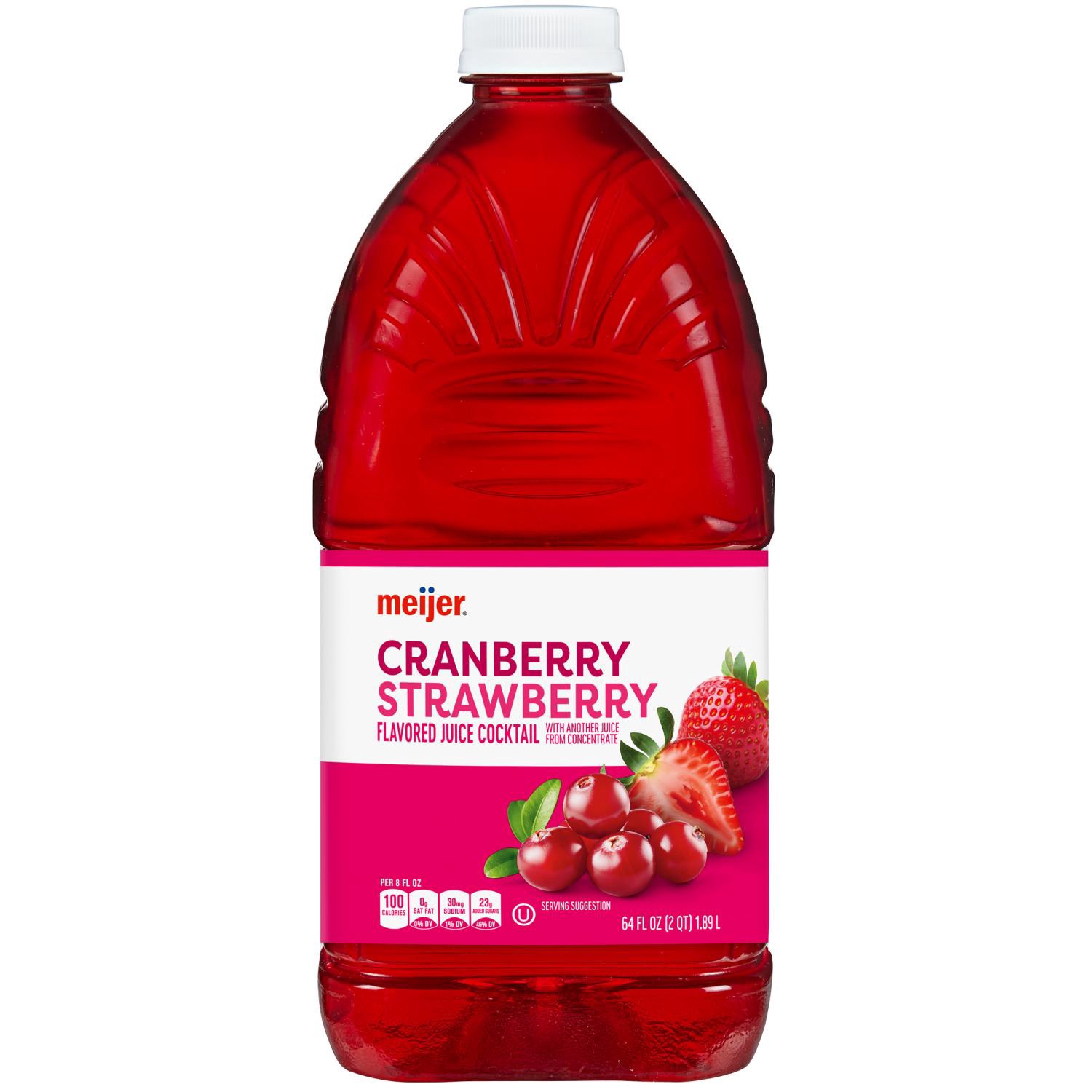 slide 1 of 3, Cranberry Strawberry Juice Cocktail, 64 Oz, 64 oz