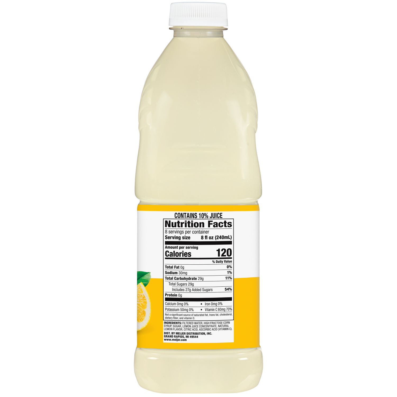 slide 3 of 3, Meijer Lemonade Original Fc 10% Juice 64 Oz, 64 oz