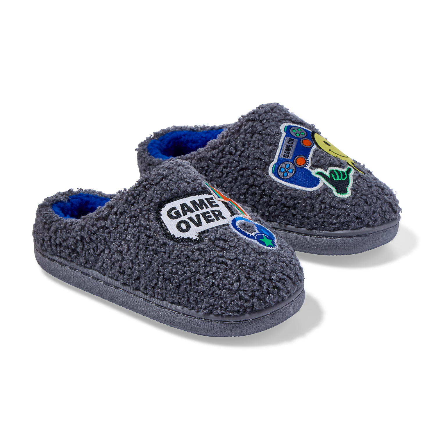 slide 1 of 6, Falls Creek Boy Scuff Gamer. Gray. Size M, 1 ct