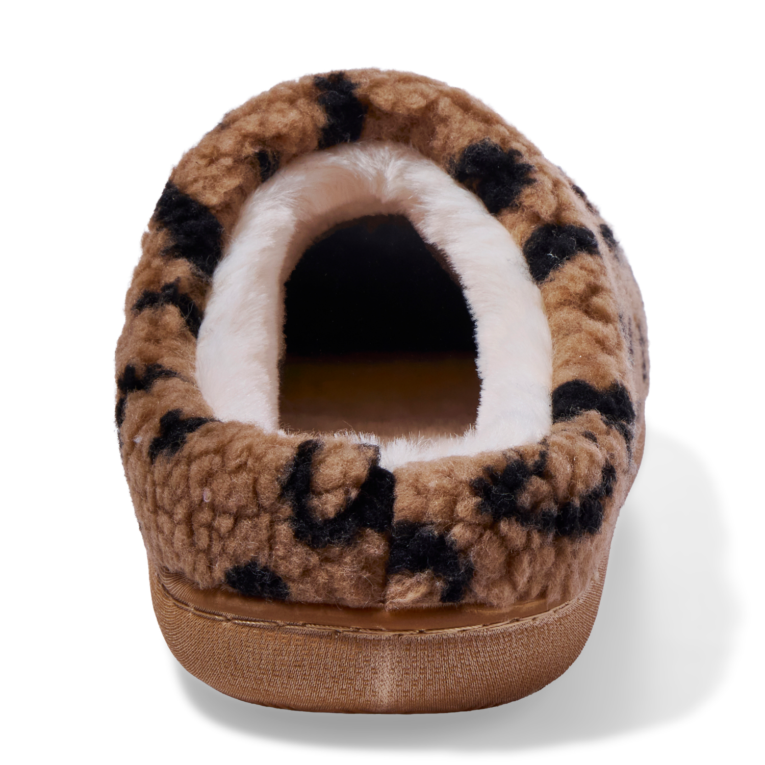 slide 2 of 6, Falls Creek Girl Scuff Leopard. Brown. Size L, LG