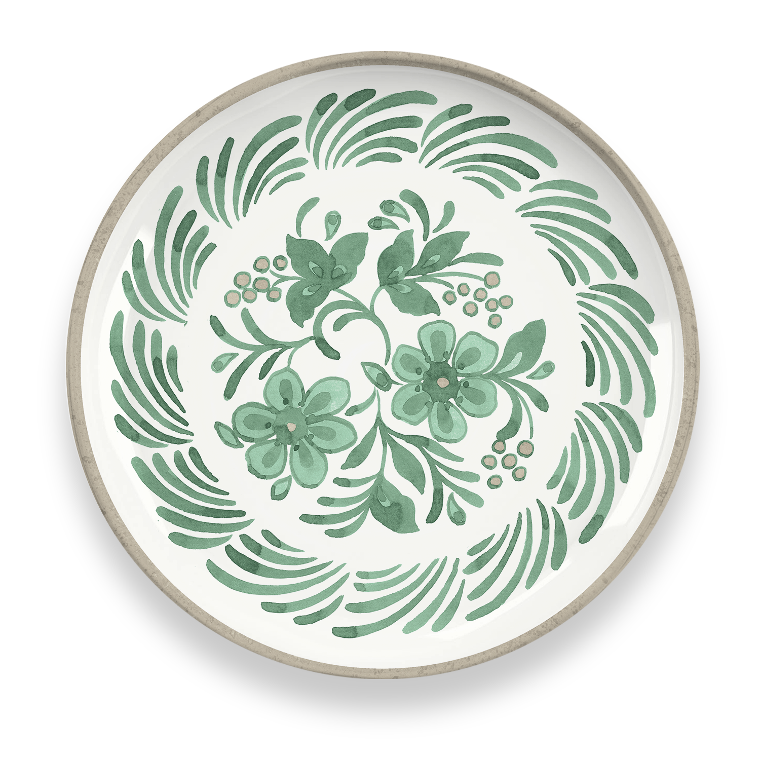 slide 1 of 1, ROOM & RETREAT RR MELAMINE SALAD PLATE GREEN GARDEN, 1 ct