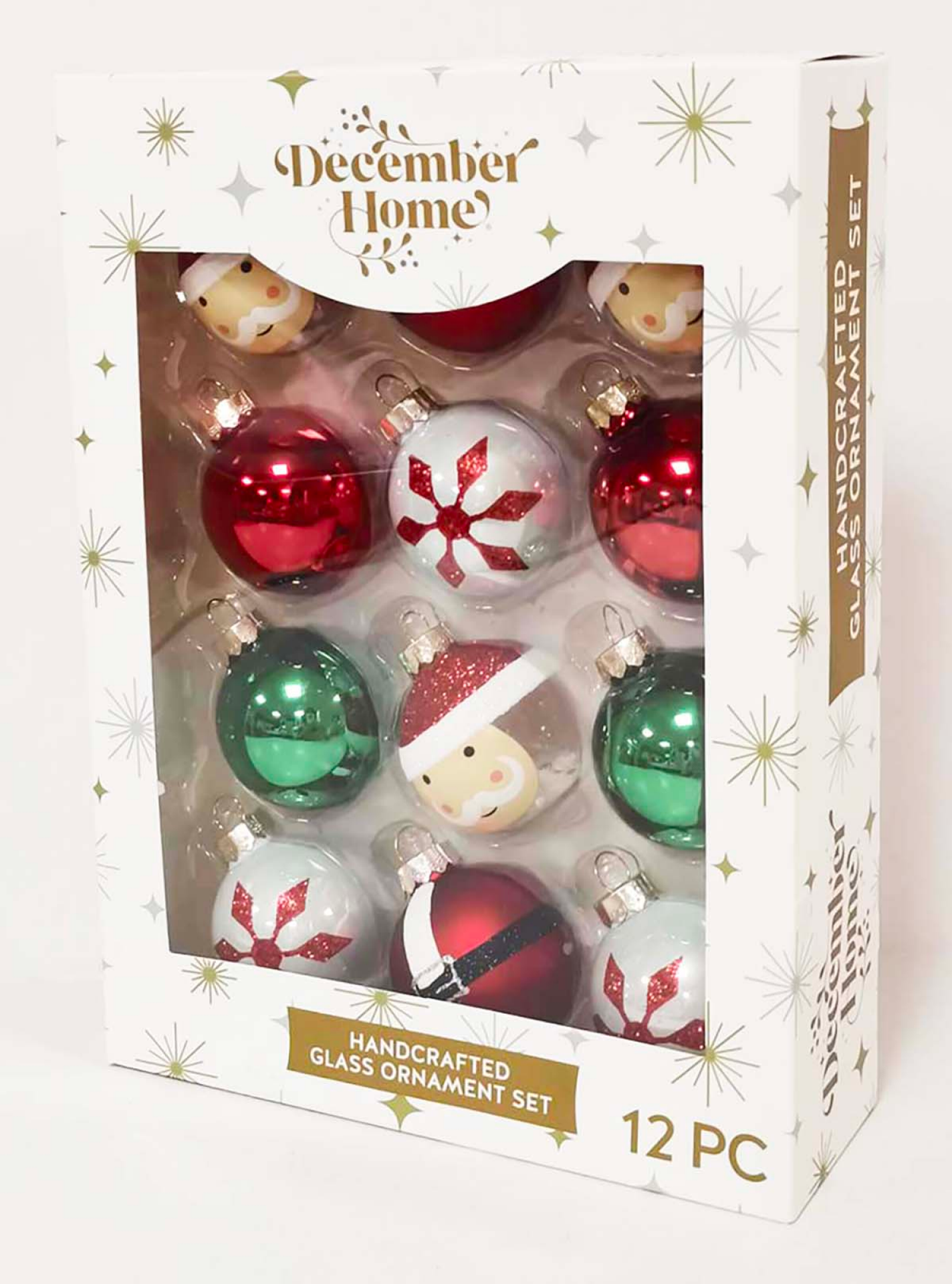 slide 3 of 4, Handcrafted Ornament Set, 1.75 inch RoundDecember Home, 12 ct