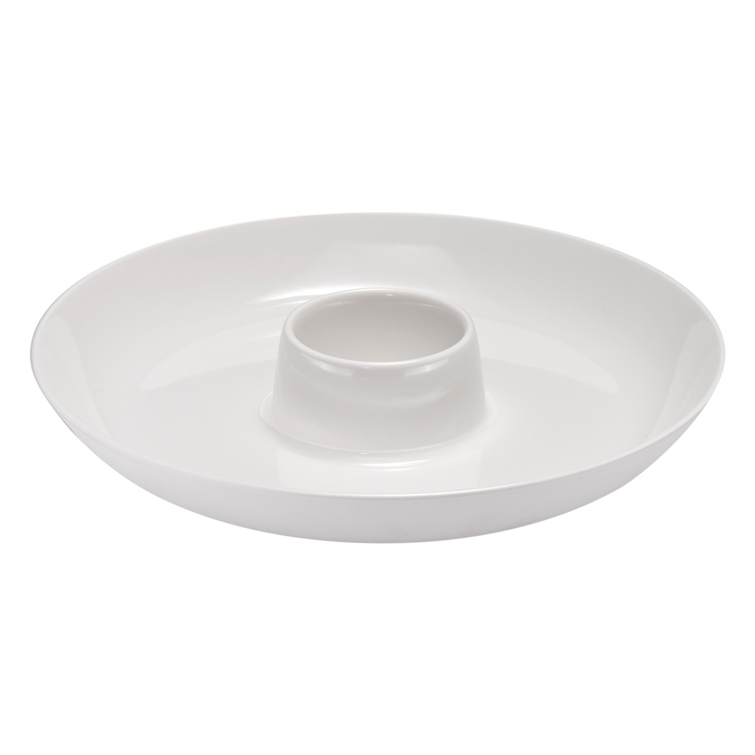 slide 1 of 1, ROOM & RETREAT RR MELAMINE CHIP N DIP PLATTER WHITE, 1 ct