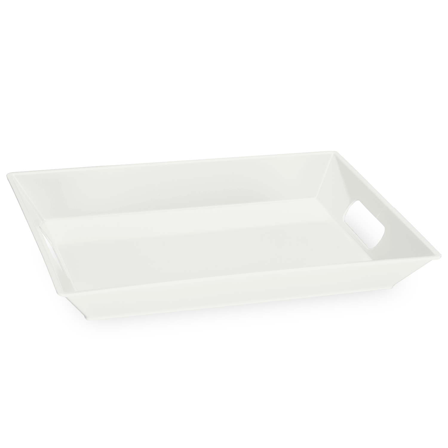 slide 1 of 1, ROOM & RETREAT RR MELAMINE RECT HANDLED TRAY WHITE, 1 ct