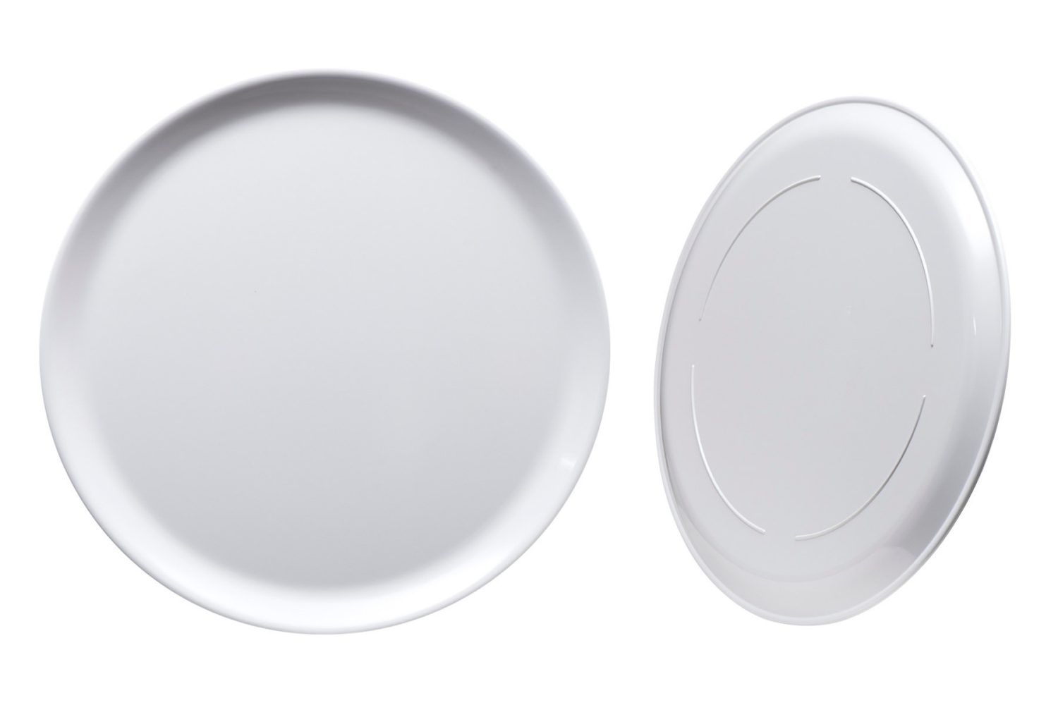 slide 1 of 1, ROOM & RETREAT RR MELAMINE ROUND TRAY WHITE 14", 1 ct