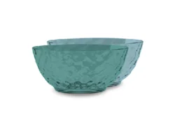 ROOM & RETREAT RR PLASTIC SERVING BOWL BLUE/TEAL ASTD