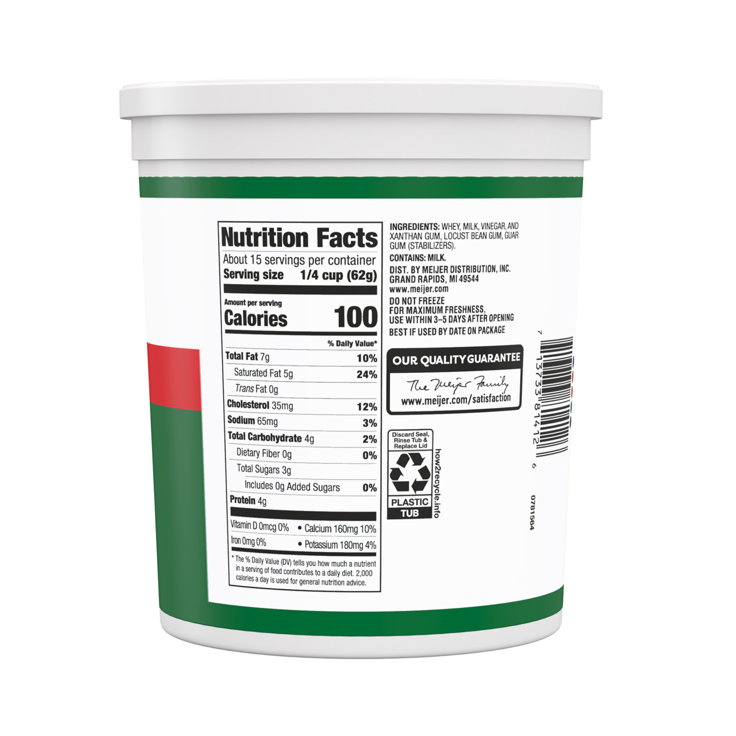 slide 2 of 5, MEIJER RICOTTA CHEESE WHOLE MILK 32 OZ, 32 oz