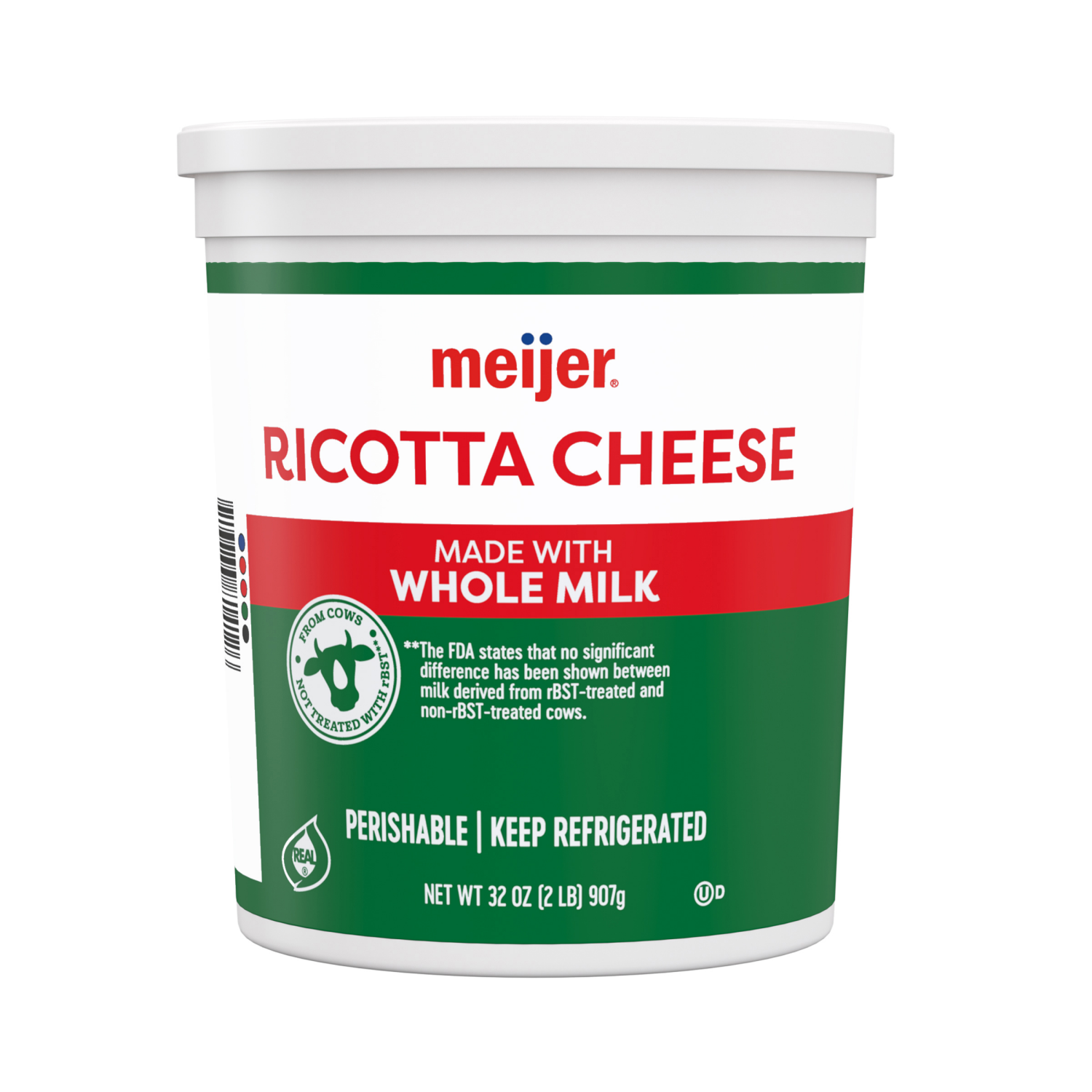 slide 1 of 5, MEIJER RICOTTA CHEESE WHOLE MILK 32 OZ, 32 oz