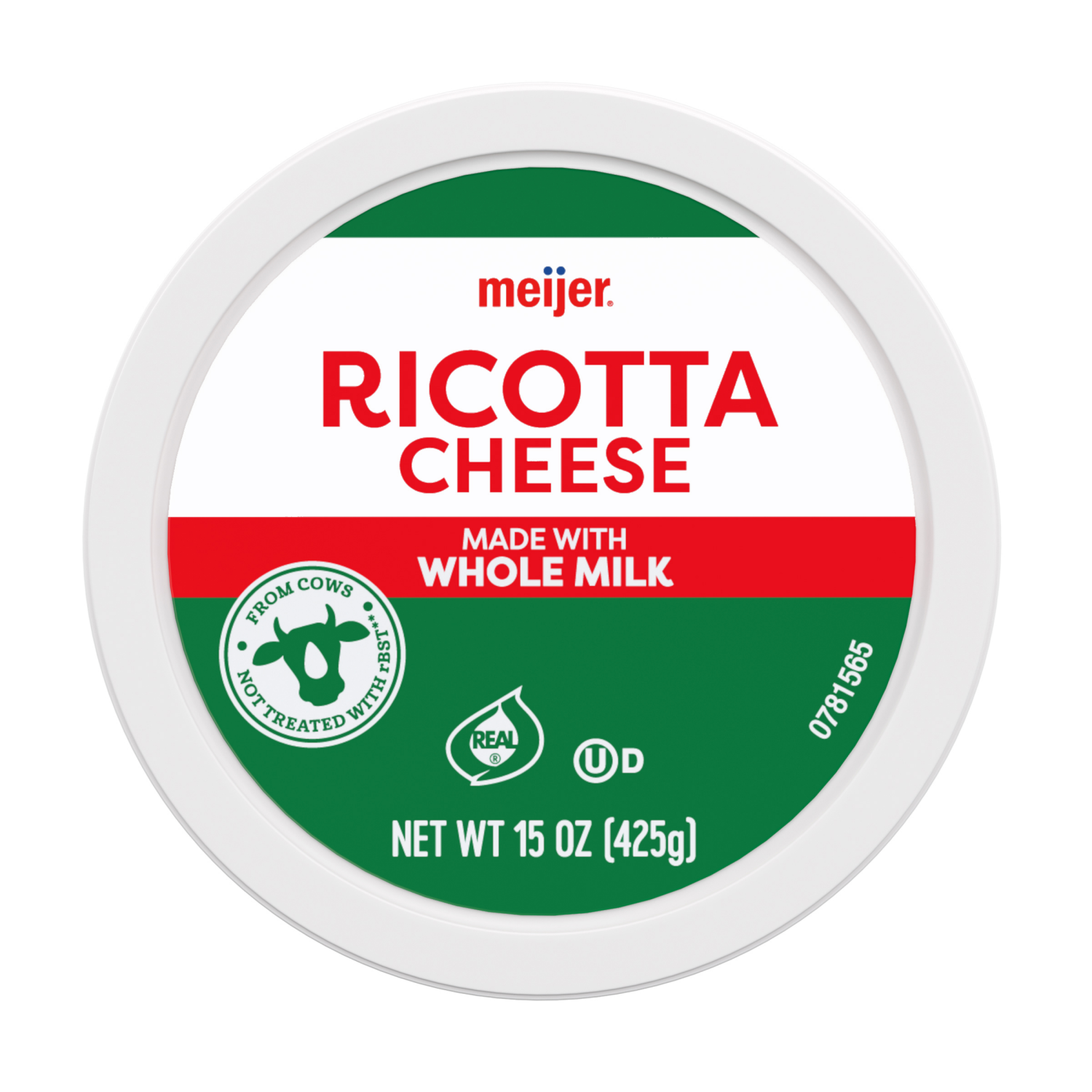 slide 5 of 5, MEIJER RICOTTA CHEESE WHOLE MILK 15 OZ, 15 oz