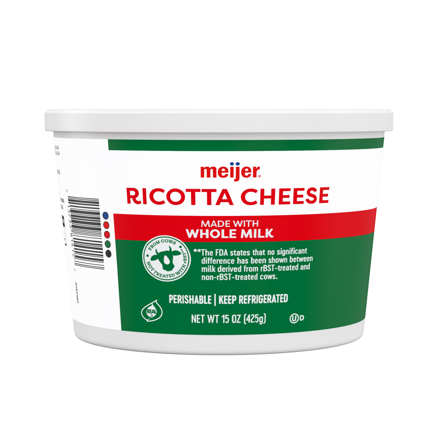 slide 1 of 5, MEIJER RICOTTA CHEESE WHOLE MILK 15 OZ, 15 oz