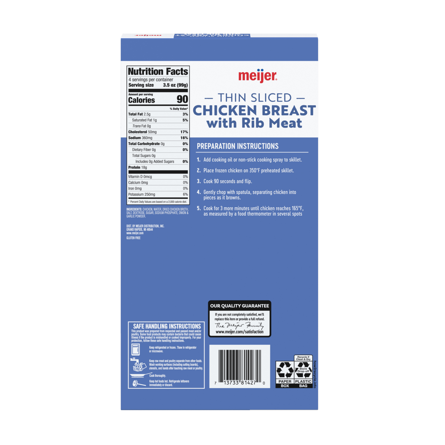 slide 2 of 6, Meijer Thin Sliced Chicken Breast Frozen, 14 oz, 14 oz