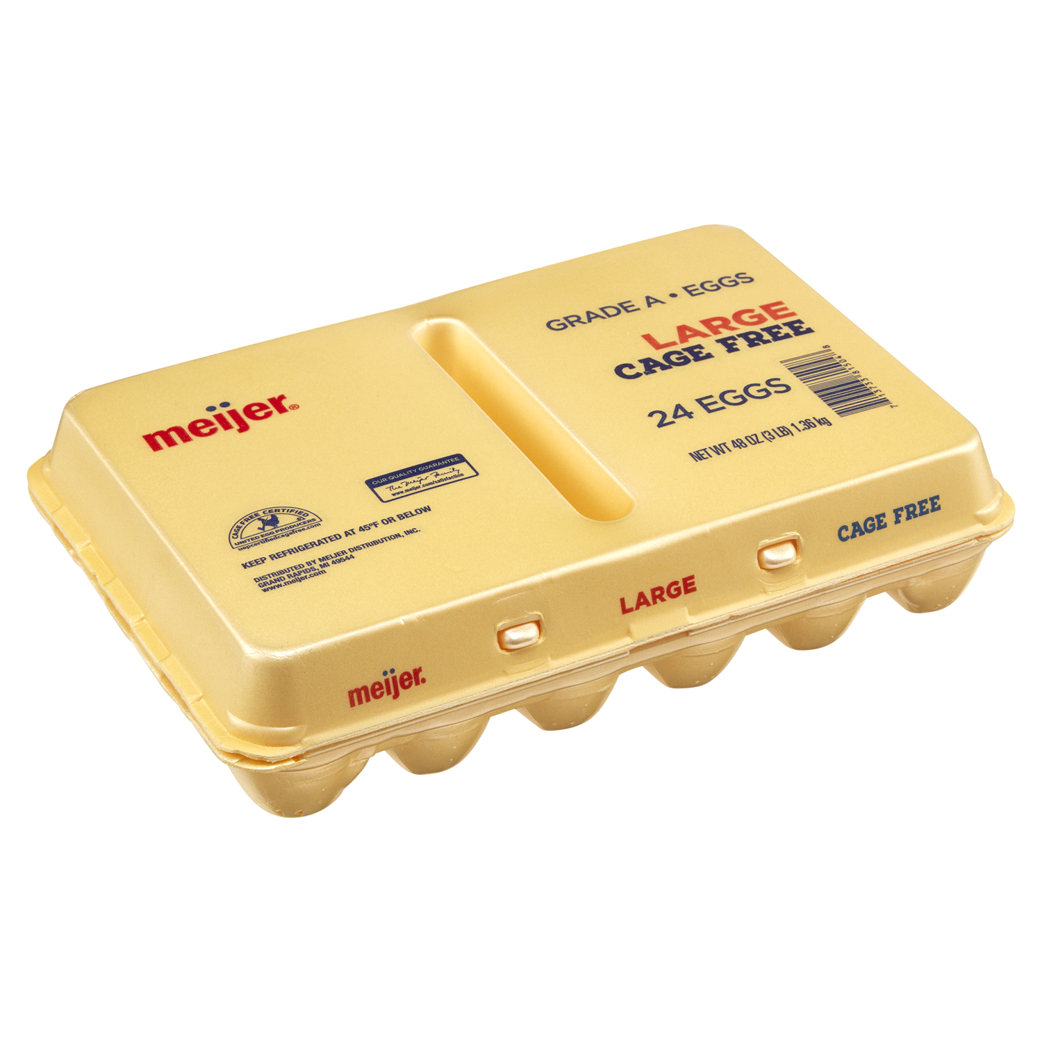 slide 4 of 5, Meijer Cage Free Grade A Large Eggs - 24 ct, 24 ct