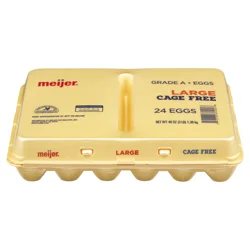 Meijer Cage Free Grade A Large Eggs - 24 ct