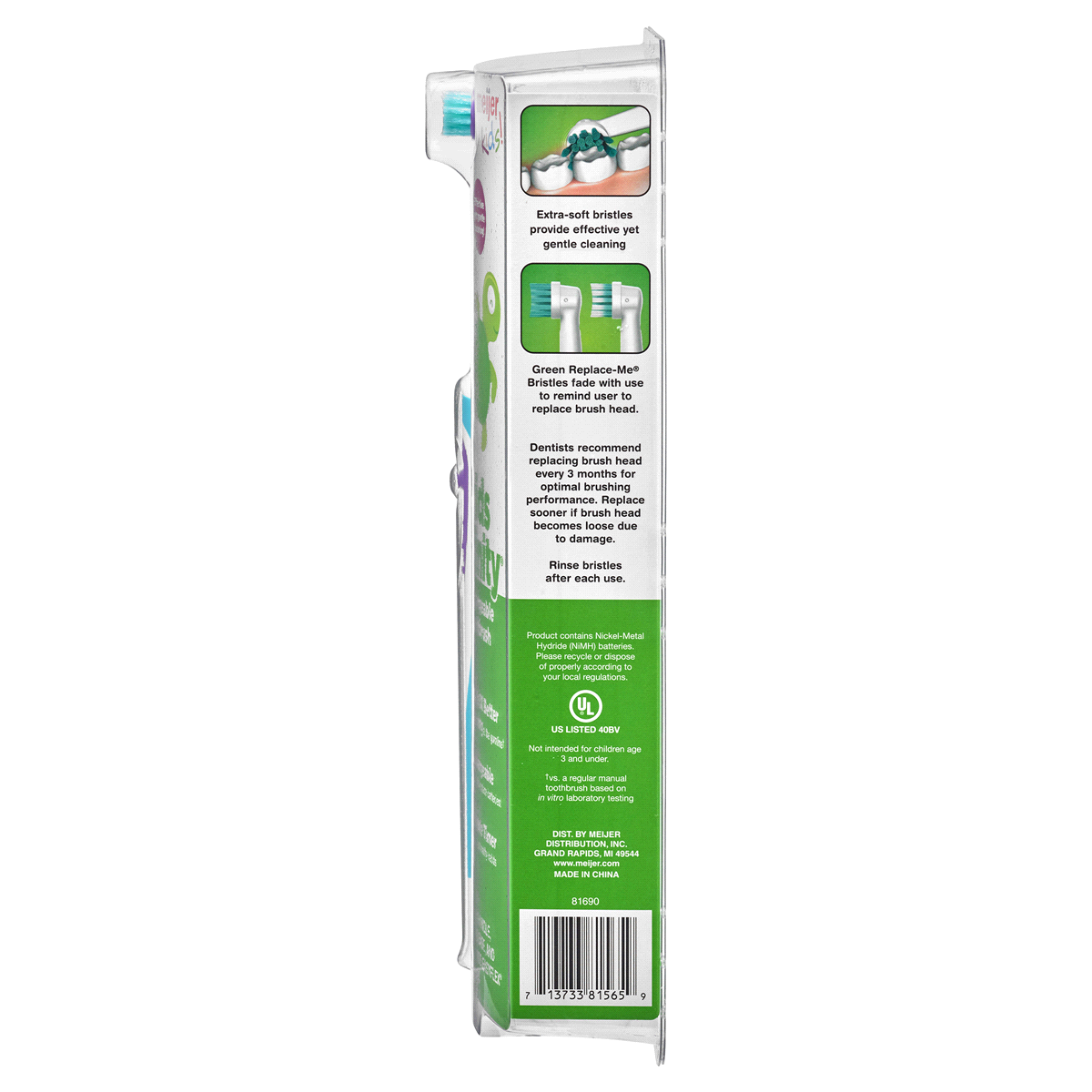 slide 2 of 2, Meijer Kids Infinity Rechargeable Toothbrush, 1 ct