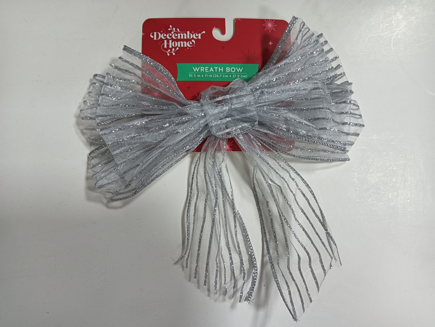 slide 3 of 3, December Home Bow, 10.5 in x 11 in, Assortment, 10.5 x 11 