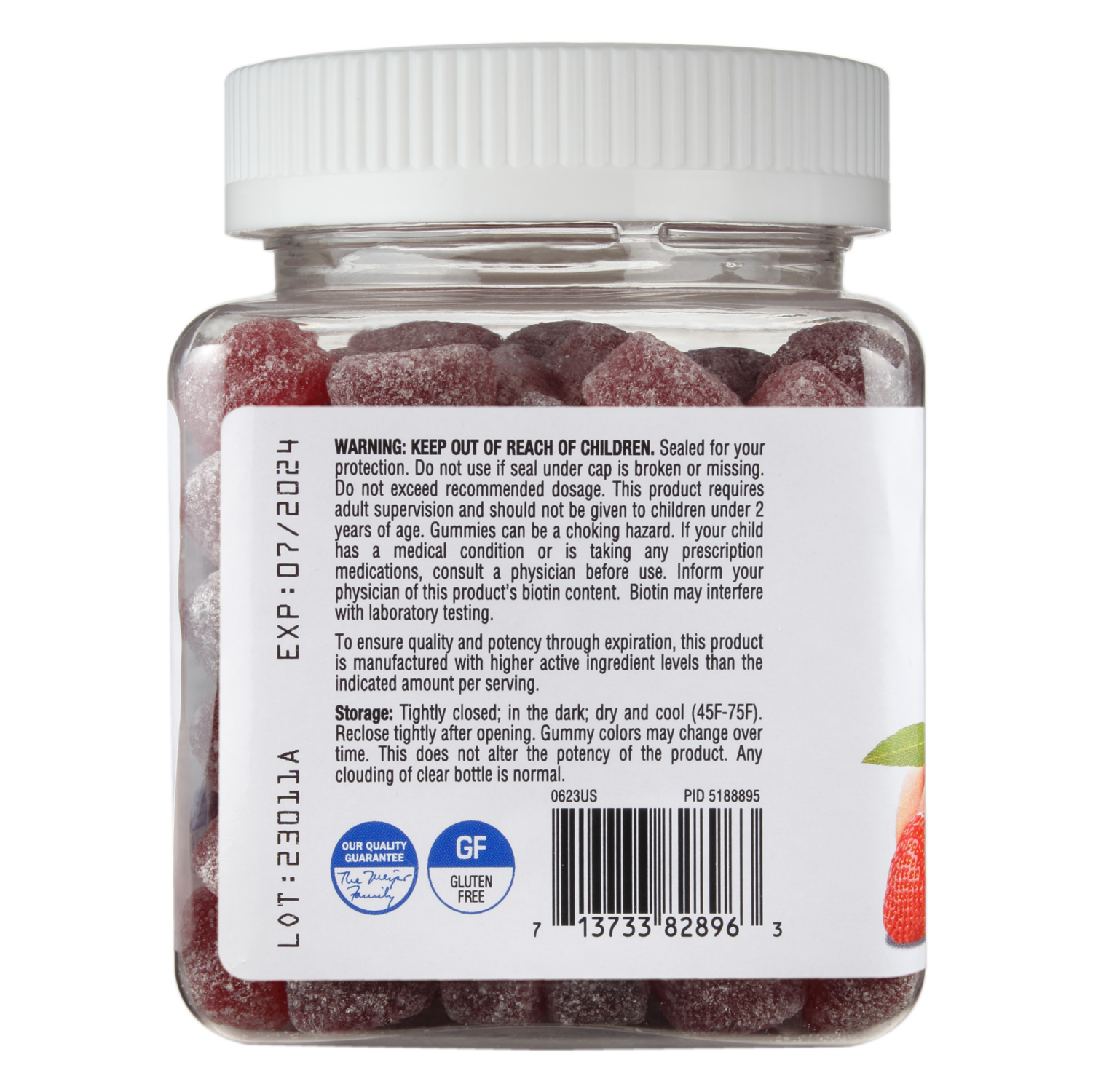 slide 2 of 3, Meijer Kids Multi + Probiotic Gummy, 70 ct