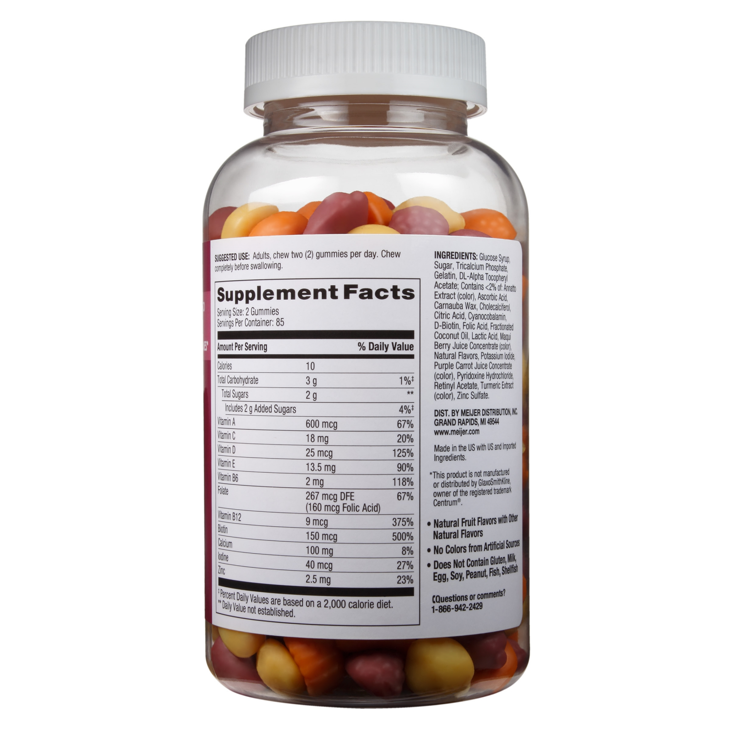 slide 3 of 3, Meijer Womens Multi Gummy, 170 ct