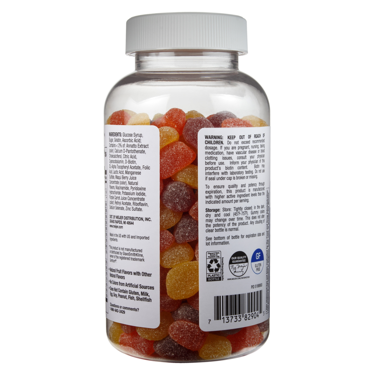 slide 2 of 3, Meijer Mens Multi Gummy, 170 ct