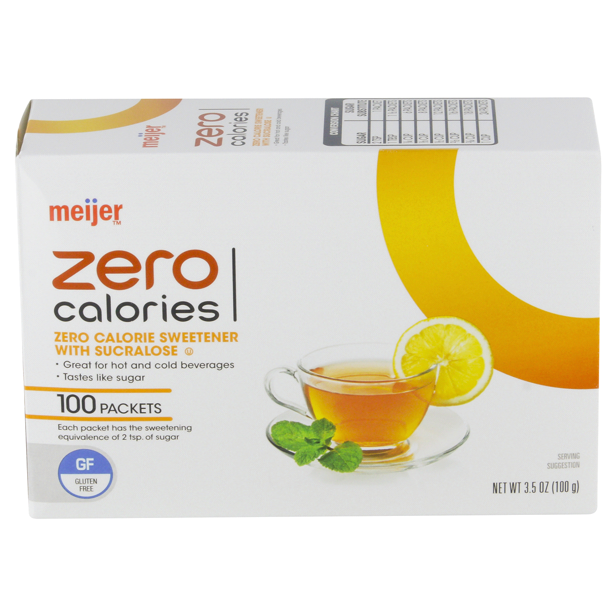 slide 4 of 6, Meijer Zero Calorie Sucralose Sweetener, 100 ct