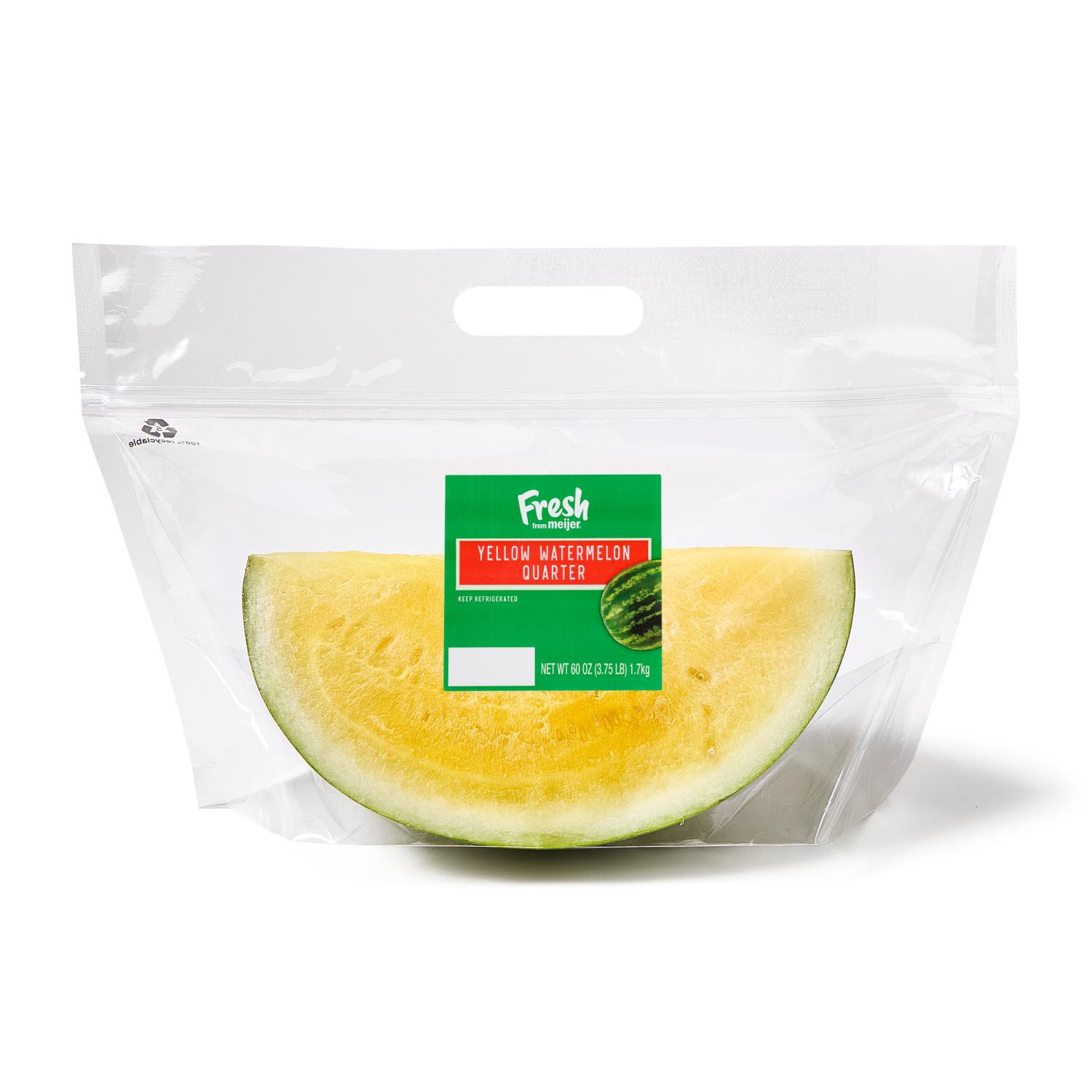 slide 1 of 5, Yellow Watermelon Quarter, 60 Oz, 60 oz