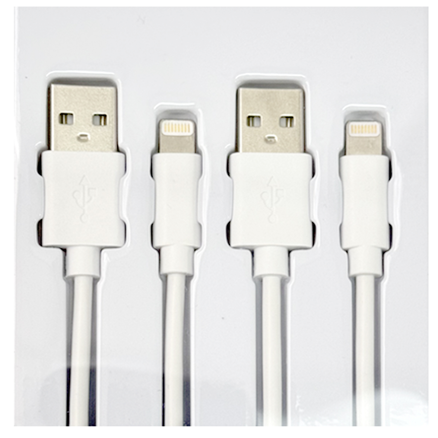 slide 5 of 5, Techcellent 2Pack Lightning To USB-C Charge & Sync PVC Cable, 4ft WHITE, 1 ct