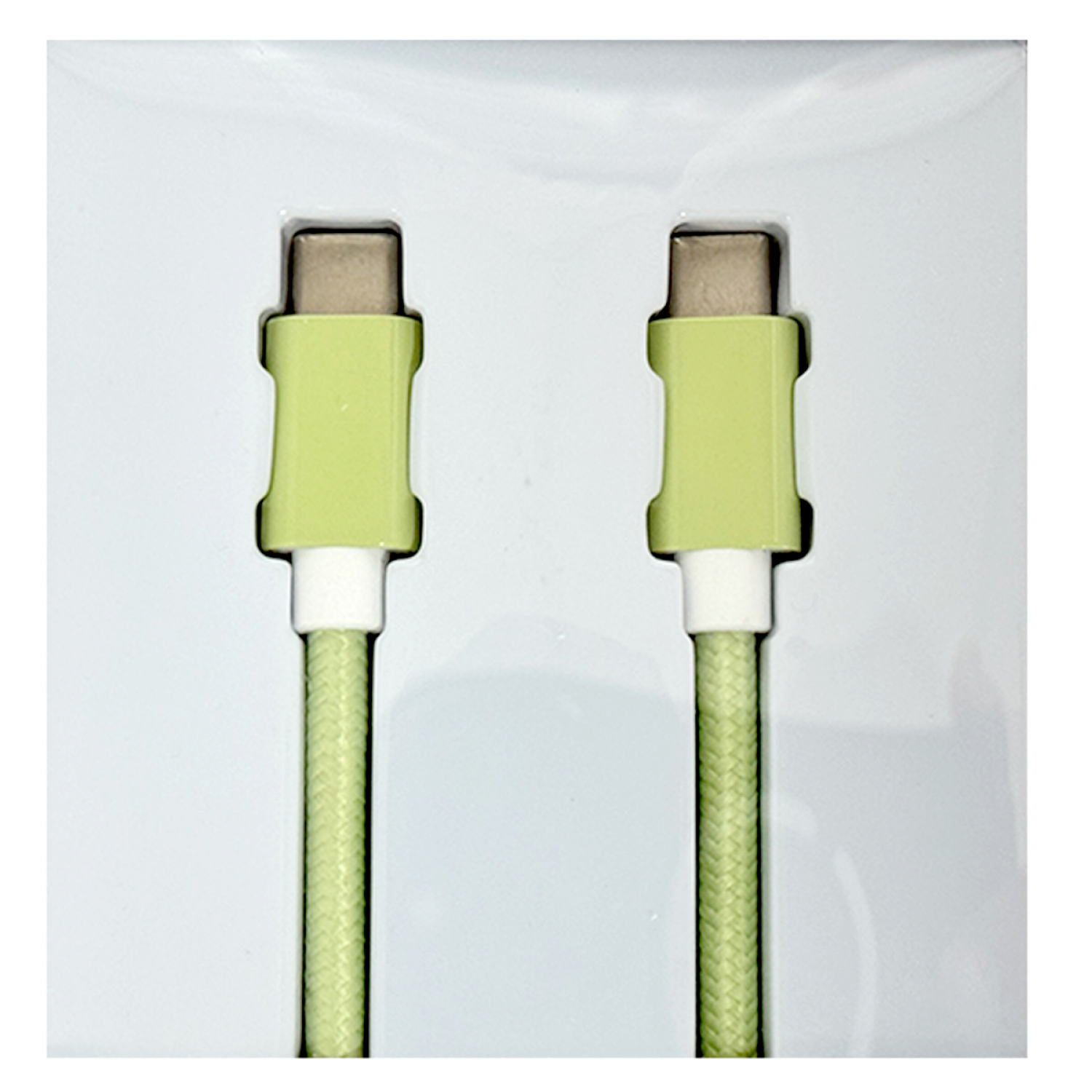 slide 6 of 6, Techcellent USB-C to USB-C Charge & Sync Fabric Cable, 6ft Hunter Green, 6 ft