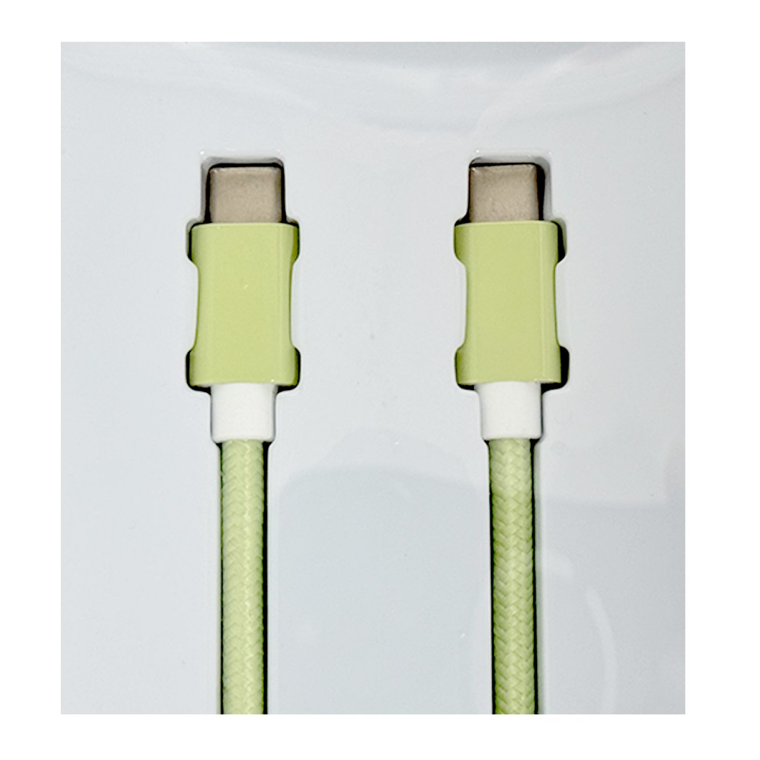 slide 4 of 4, Techcellent USB-C to USB-C Charge & Sync Fabric Cable, 6ft mint, 6 ft