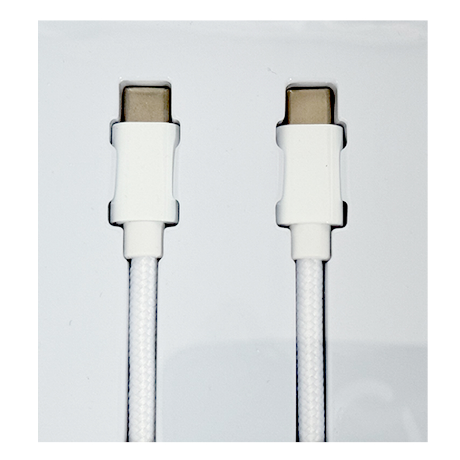 slide 6 of 6, Techcellent USB-C to USB-C Charge & Sync Fabric Cable, 6ft white, 6 ft