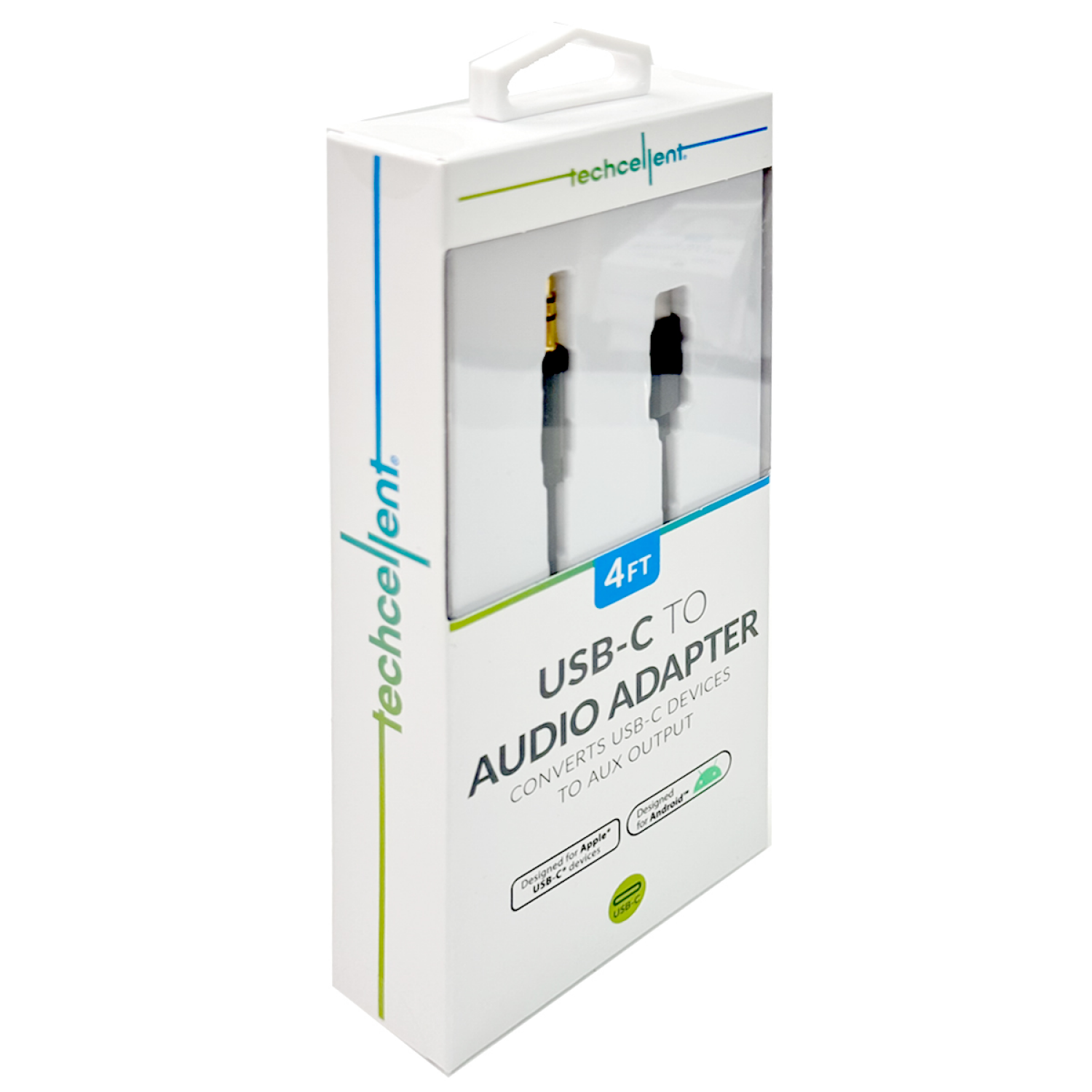 slide 4 of 6, Techcellent USB-C to USB-C Charge & Sync Fabric Cable, 10ft Black, 10 ft