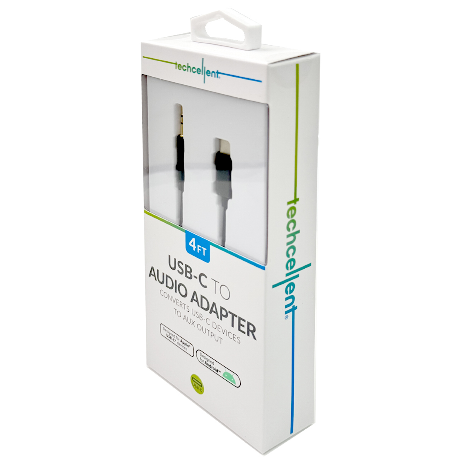 slide 5 of 6, Techcellent USB-C to USB-C Charge & Sync Fabric Cable, 10ft Black, 10 ft