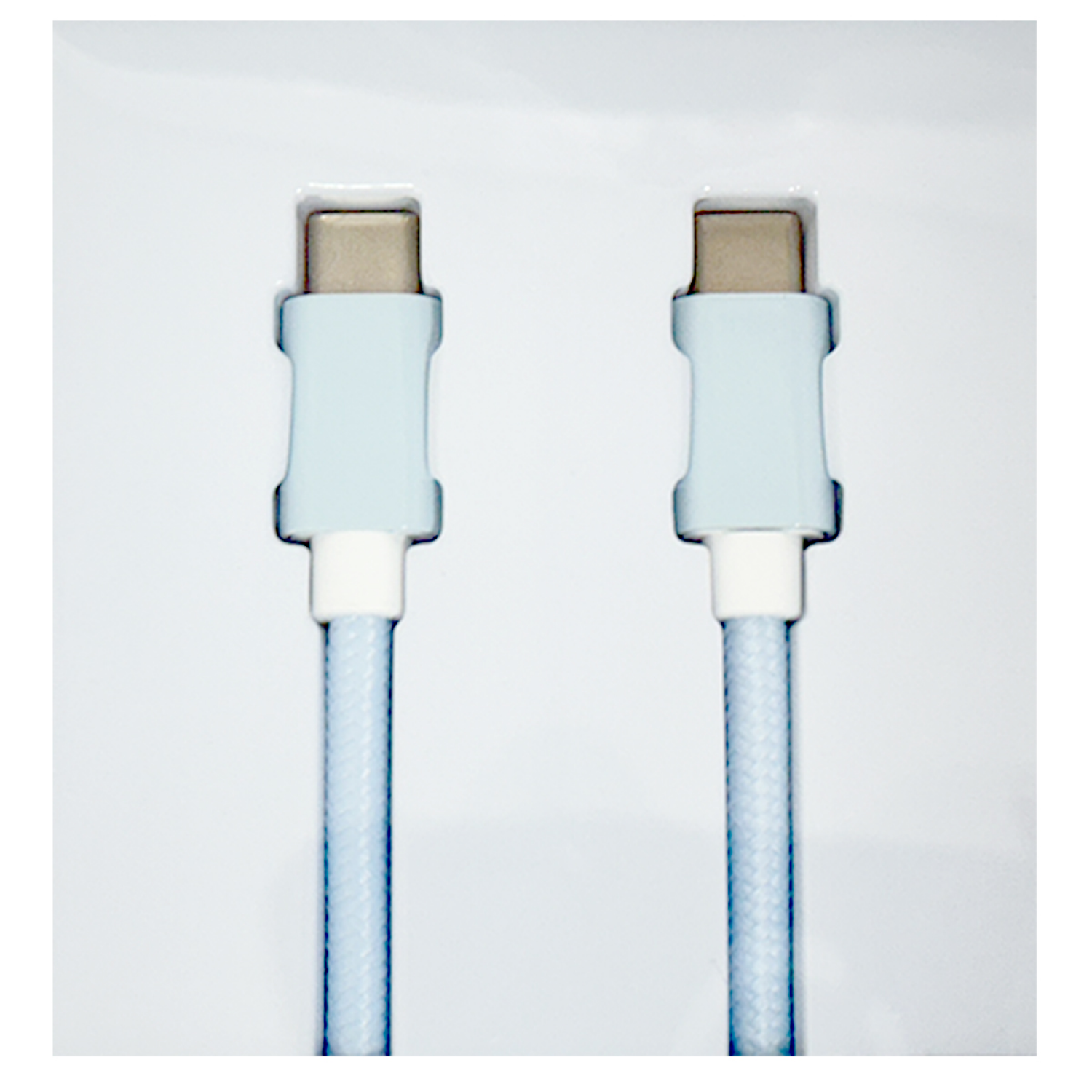 slide 6 of 6, TECHCELLENT USB-C to USB-C Charge & Sync Fabric Cable, 10ft Blue, 10 ft