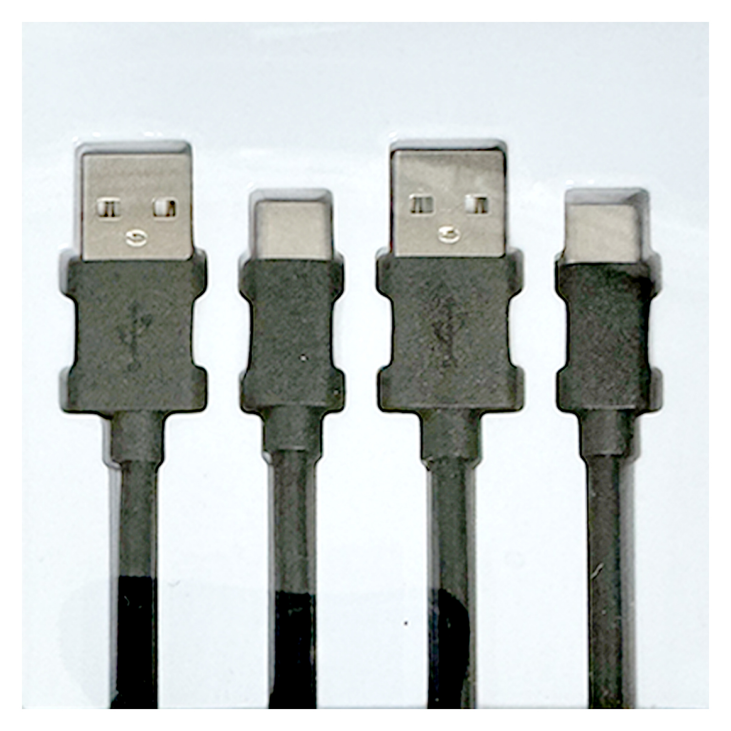 slide 5 of 5, Techcellent 2Pack USB-A To USB-C Charge & Sync PVC Cable , 4ft Black, 1 ct