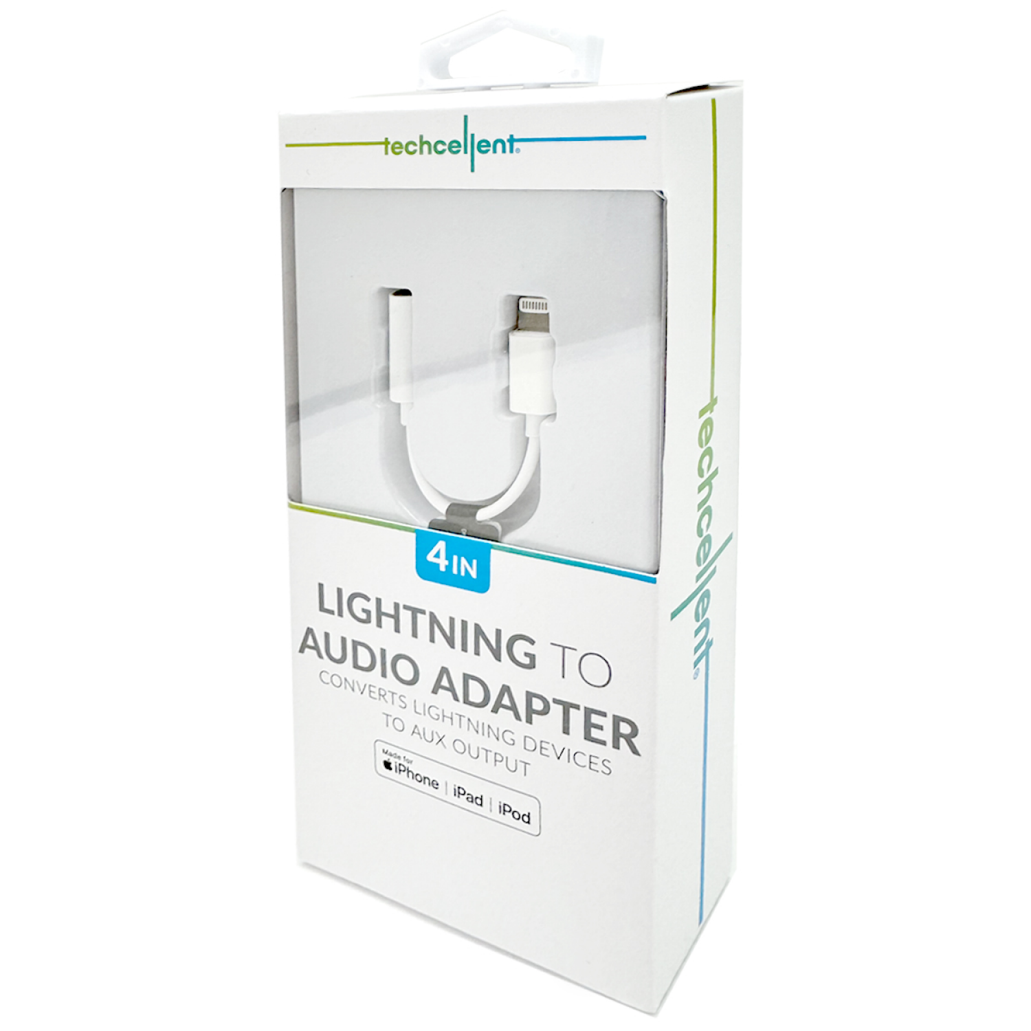 slide 3 of 4, Techcellent Universal lightning to audio adapter, white, 1 ct