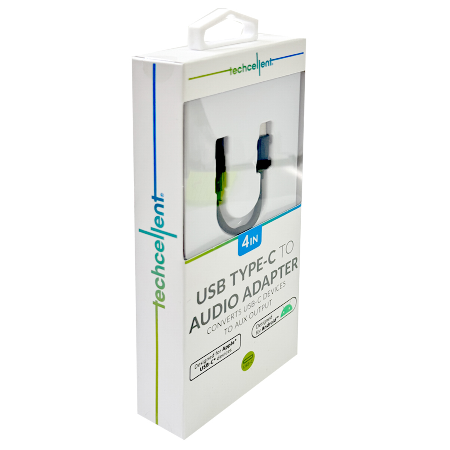 slide 3 of 5, Techcellent Usb Type-C To Audio Adapter, Black, 1 ct