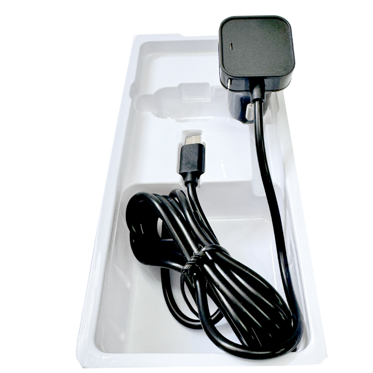 slide 3 of 3, Techcellent 12W Fixed Type-C Cable Car charger, Black, 1 ct