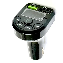 Techcellent Universal FM Transmitter with hands free calling. LED Digital display. 3.1A USB Charging port, USB Flash MP3 Player