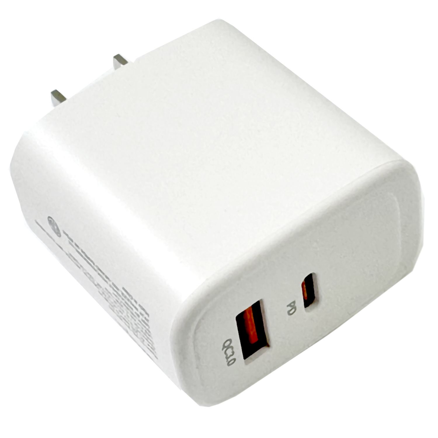 slide 6 of 6, Techcellent 45W 1 Type-C, 1 USB-A Port Power delivery, quick charge wall charger, white, 1 ct