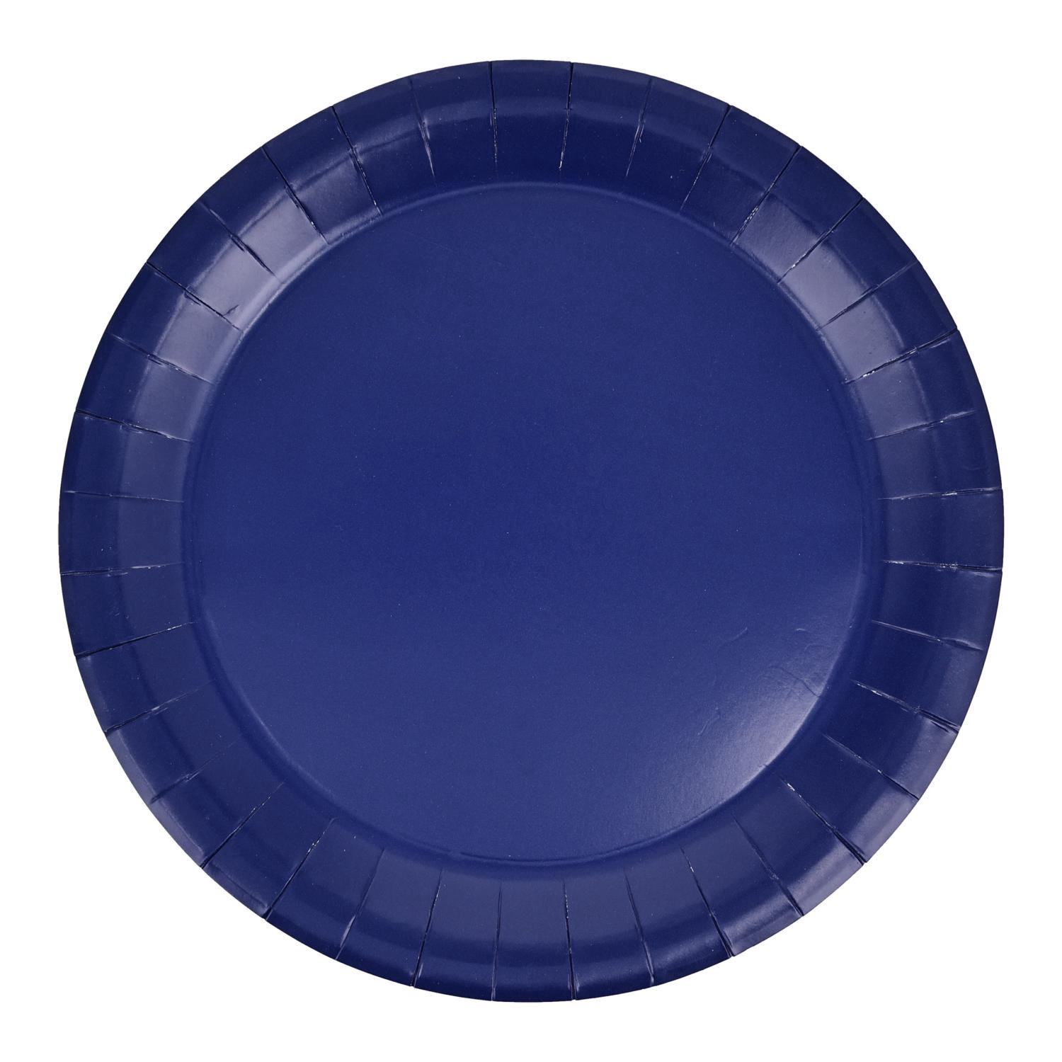 slide 1 of 1, Meijer Navy Blue Dinner Plates, 1 ct