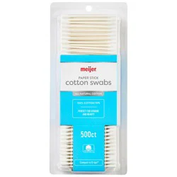 Meijer Paper Cotton Swabs, 500 Count