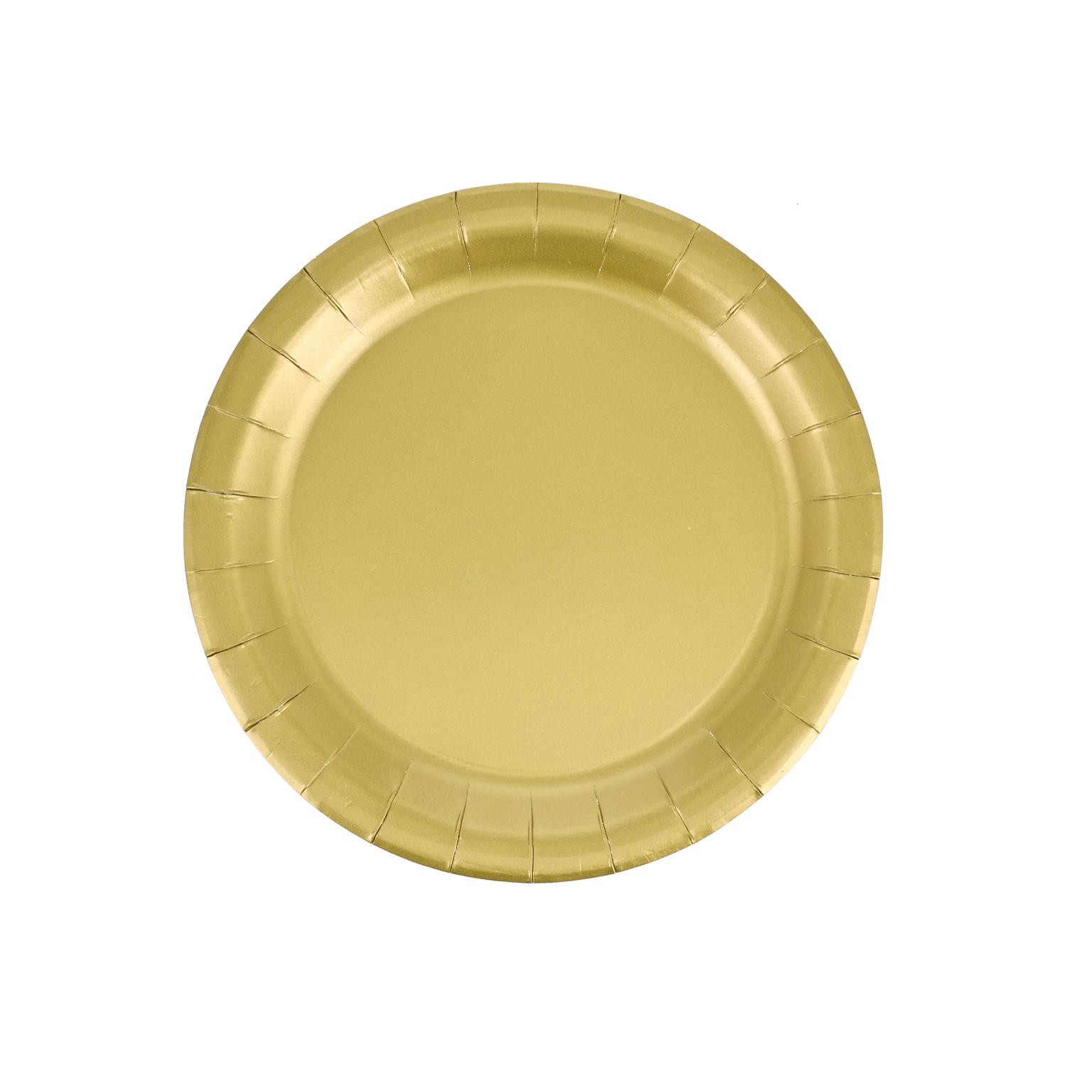 slide 1 of 1, Gold Lunch Plates, 1 ct